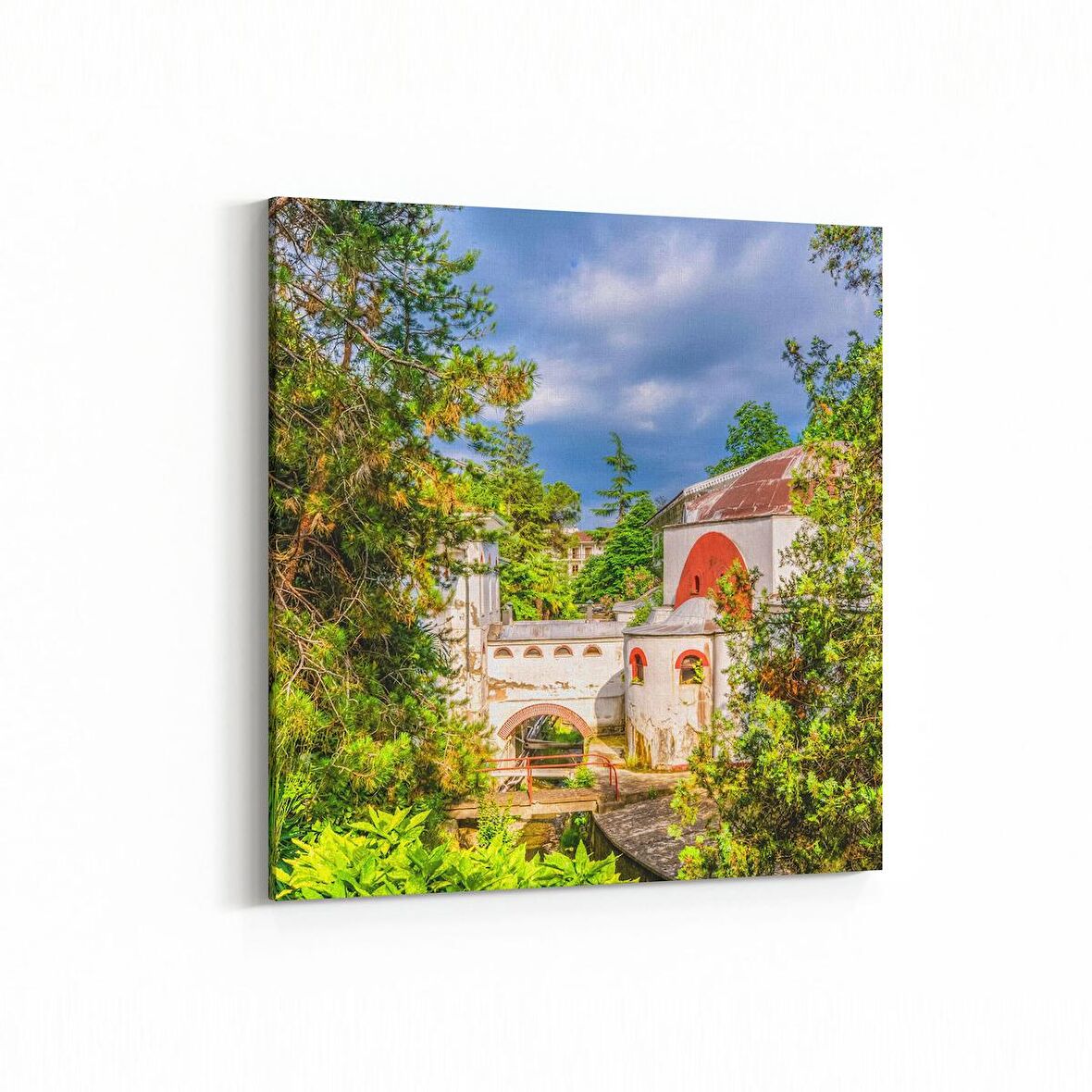 Olla 17908K Yapı Görseli Kare Kanvas Tablo (Ölçü: 25X25)