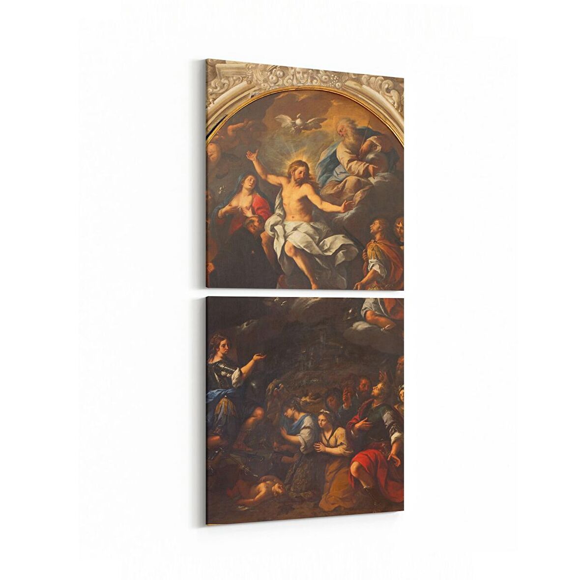 Olla 16276K2D Heykel / Sanat Görseli Kare 2'li Dikey Kanvas Tablo (Ölçü: 30X65)