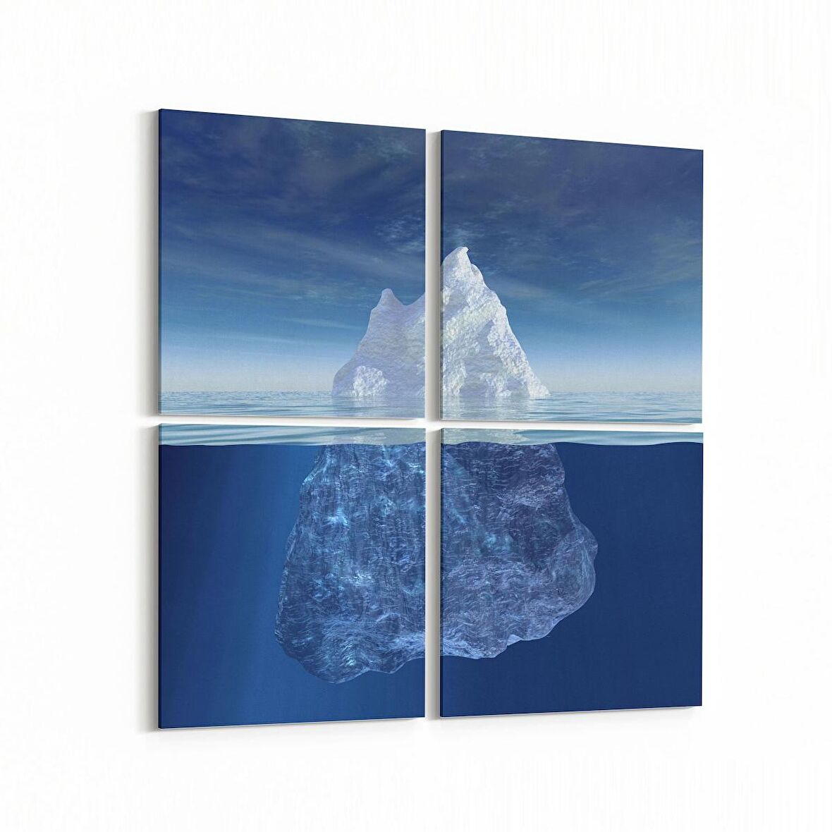 Olla 13674K4 Doğa / Manzara Görseli Kare 4'lü Kanvas Tablo (Ölçü: 125X125)