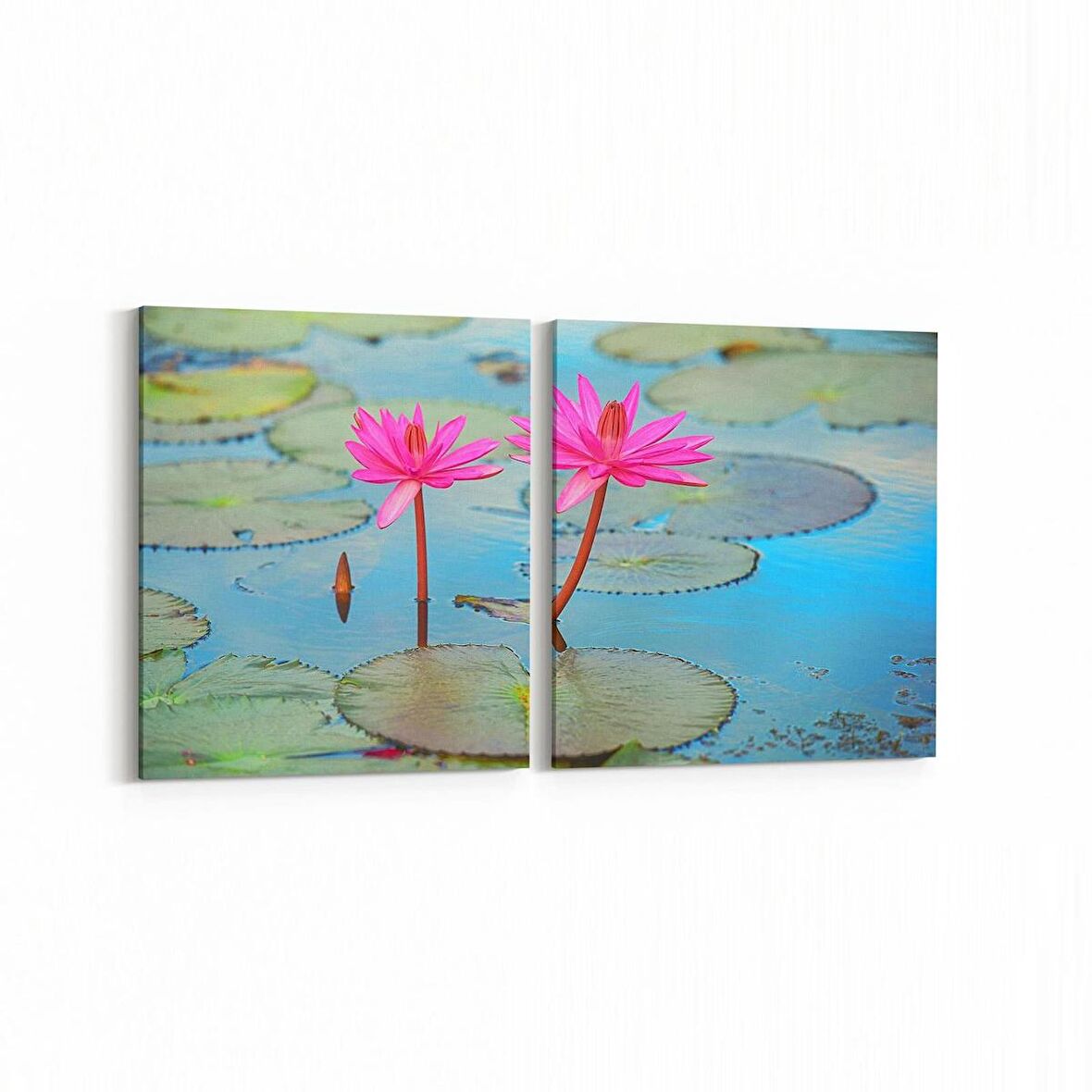 Olla 14410K2Y Doğa / Manzara Görseli Kare 2'li Yatay Kanvas Tablo (Ölçü: 65X30)