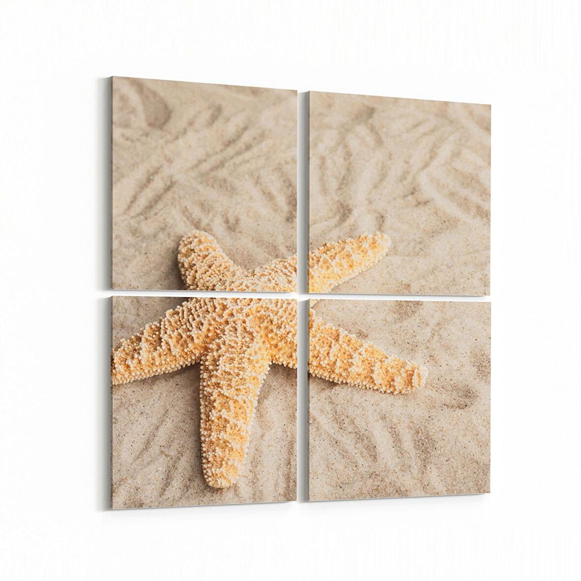 Olla 16460K4 Kumsal / Sahil Görseli Kare 4'lü Kanvas Tablo (Ölçü: 125X125)