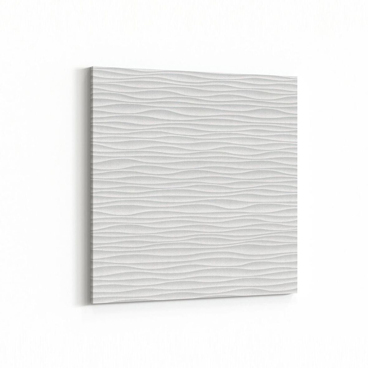 Olla 10452K Beyaz Kabartma Görseli Kare Kanvas Tablo (Ölçü: 25X25)