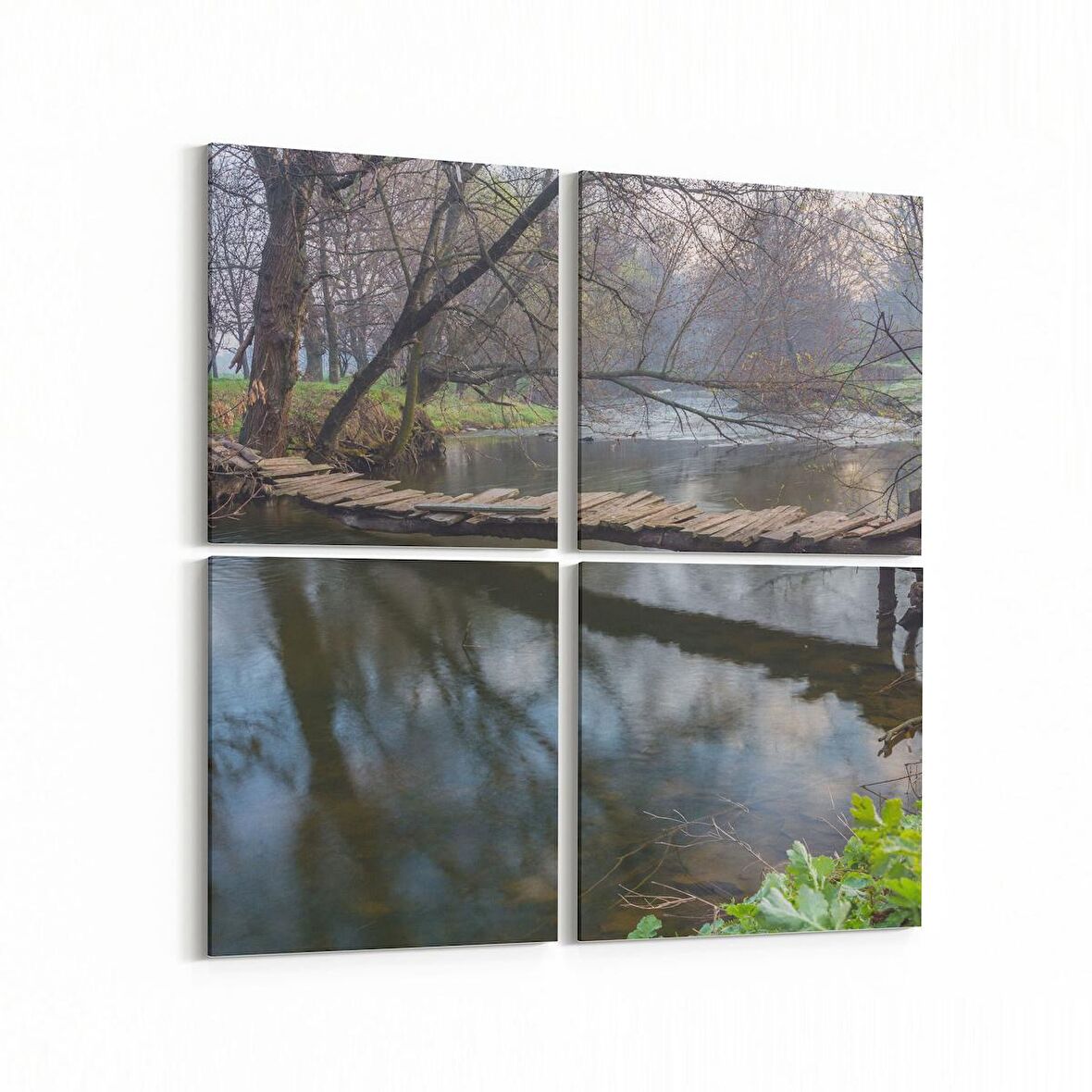 Olla 13662K4 Doğa / Manzara Görseli Kare 4'lü Kanvas Tablo (Ölçü: 65X65)