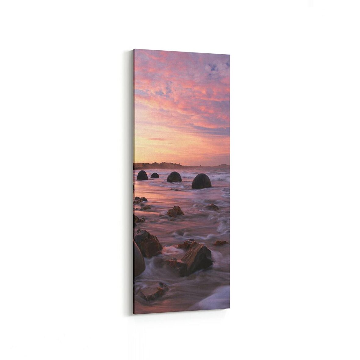 Olla 15898DI Günbatımı Görseli Dikey İnce Kanvas Tablo (Ölçü: 40X120)
