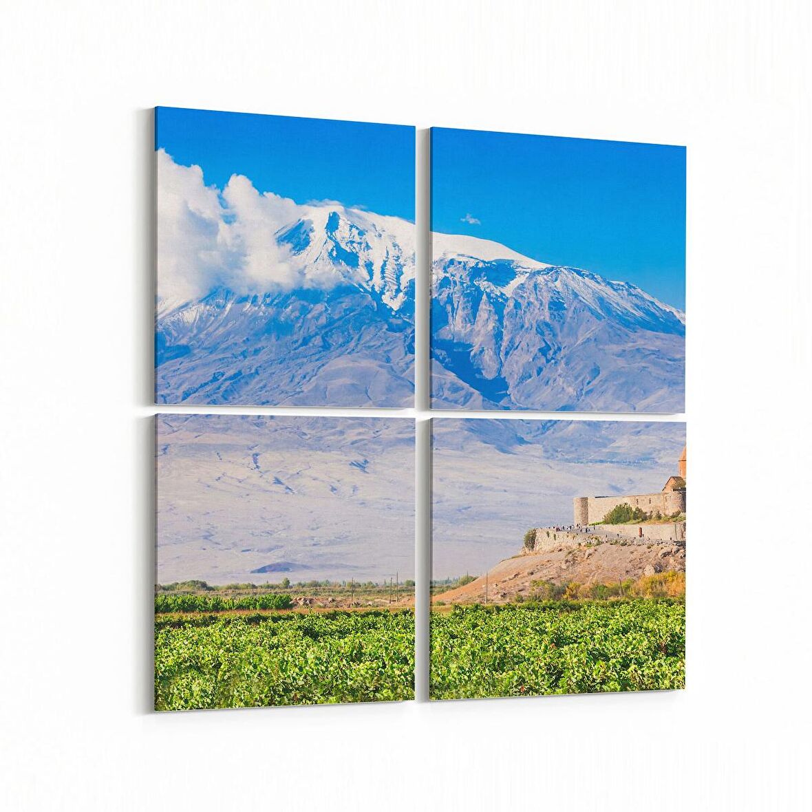 Olla 13989K4 Doğa / Manzara Görseli Kare 4'lü Kanvas Tablo (Ölçü: 65X65)