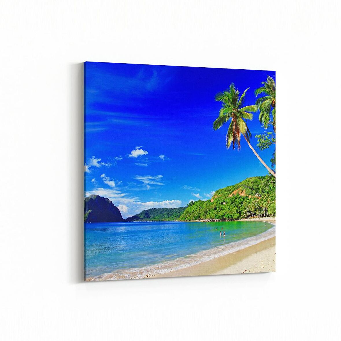 Olla 16638K Kumsal / Sahil Görseli Kare Kanvas Tablo (Ölçü: 30X30)