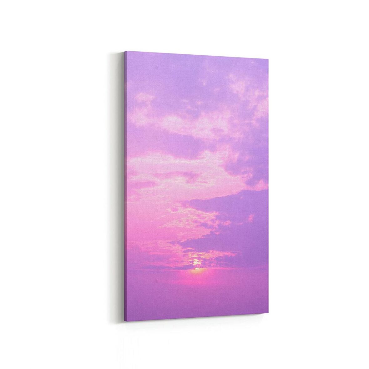 Olla 15996DD Günbatımı Görseli Dikey Dar Kanvas Tablo (Ölçü: 40X80)