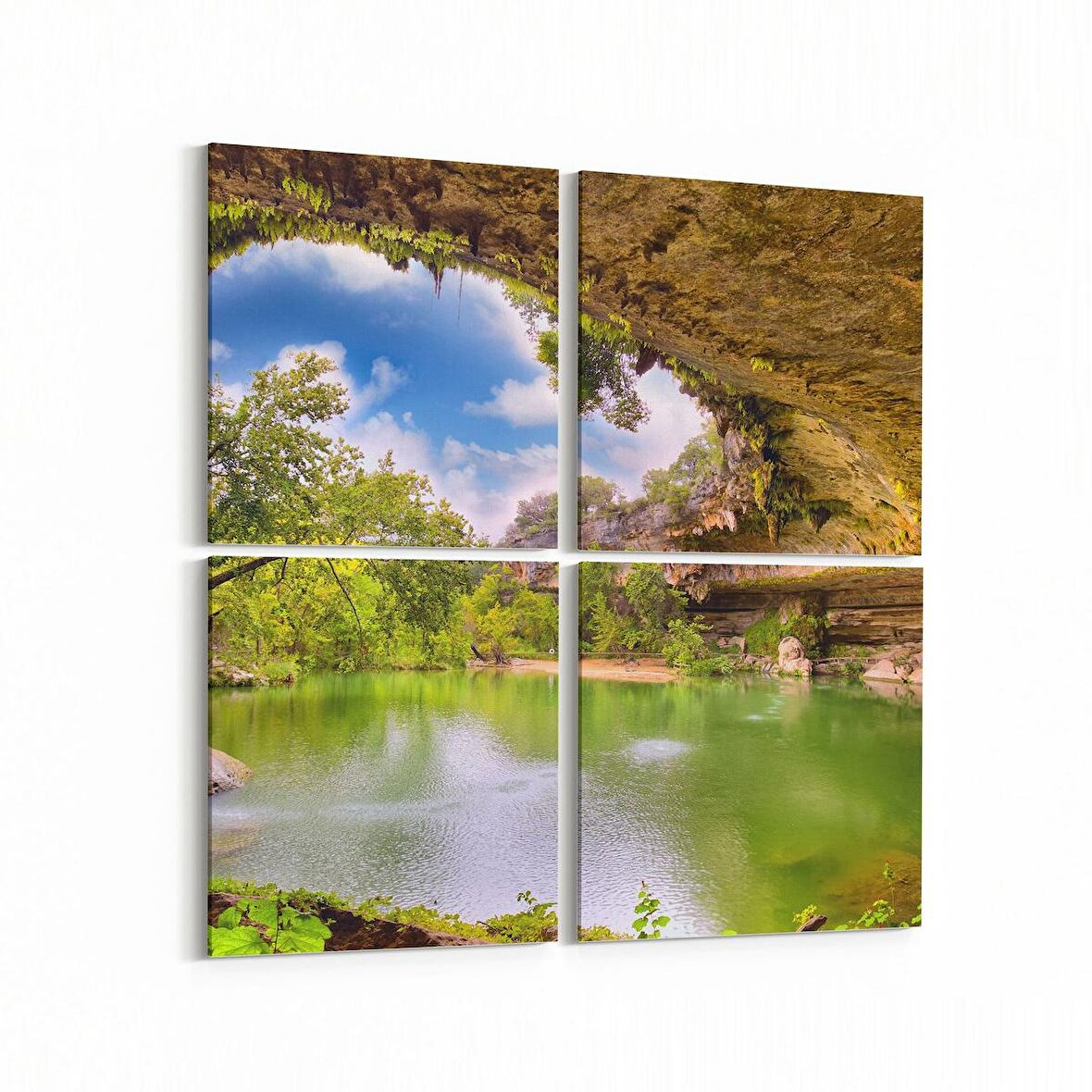 Olla 13791K4 Doğa / Manzara Görseli Kare 4'lü Kanvas Tablo (Ölçü: 145X145)