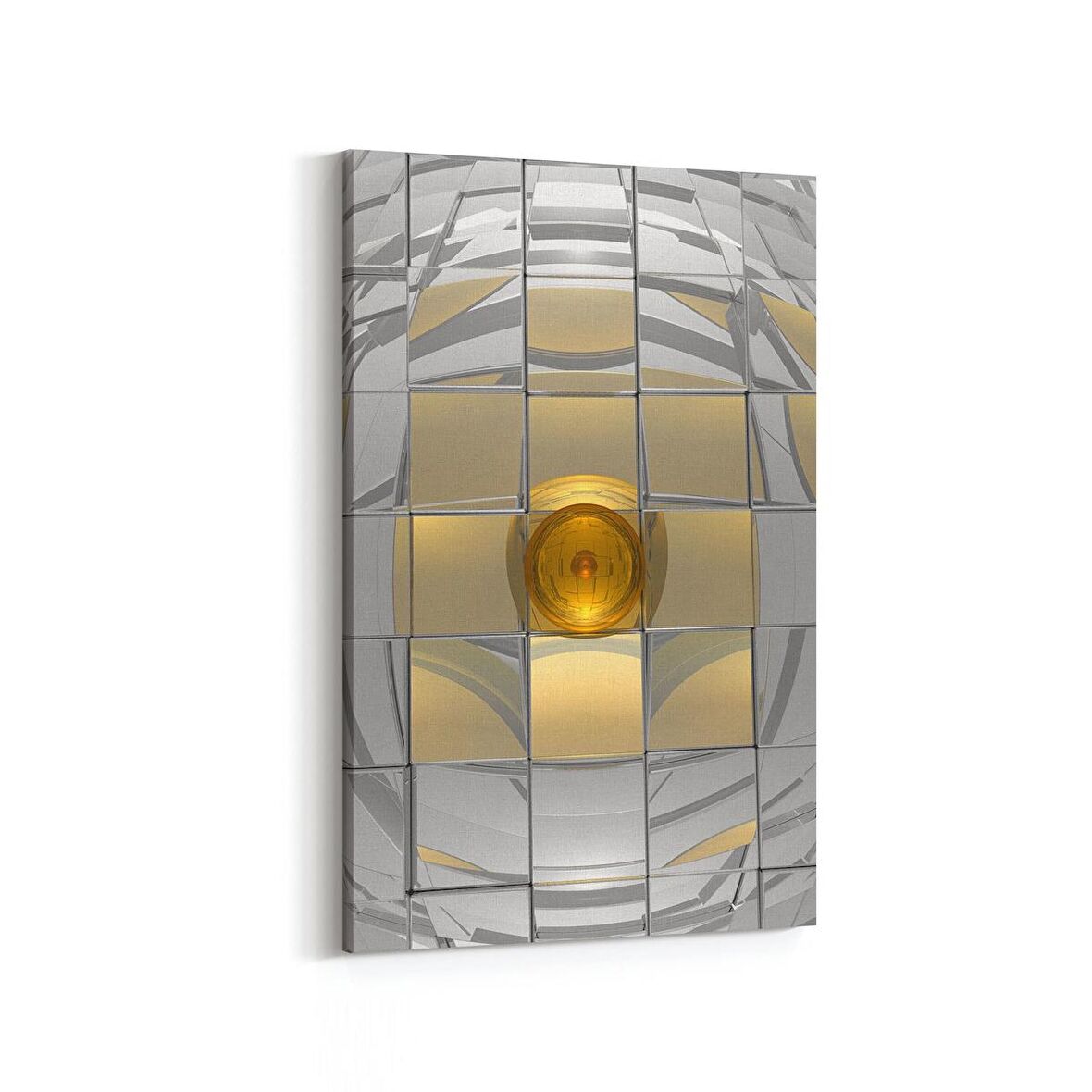 Olla 10047D Abstract 3 Boyut Görsel Dikey Kanvas Tablo (Ölçü: 100X150)