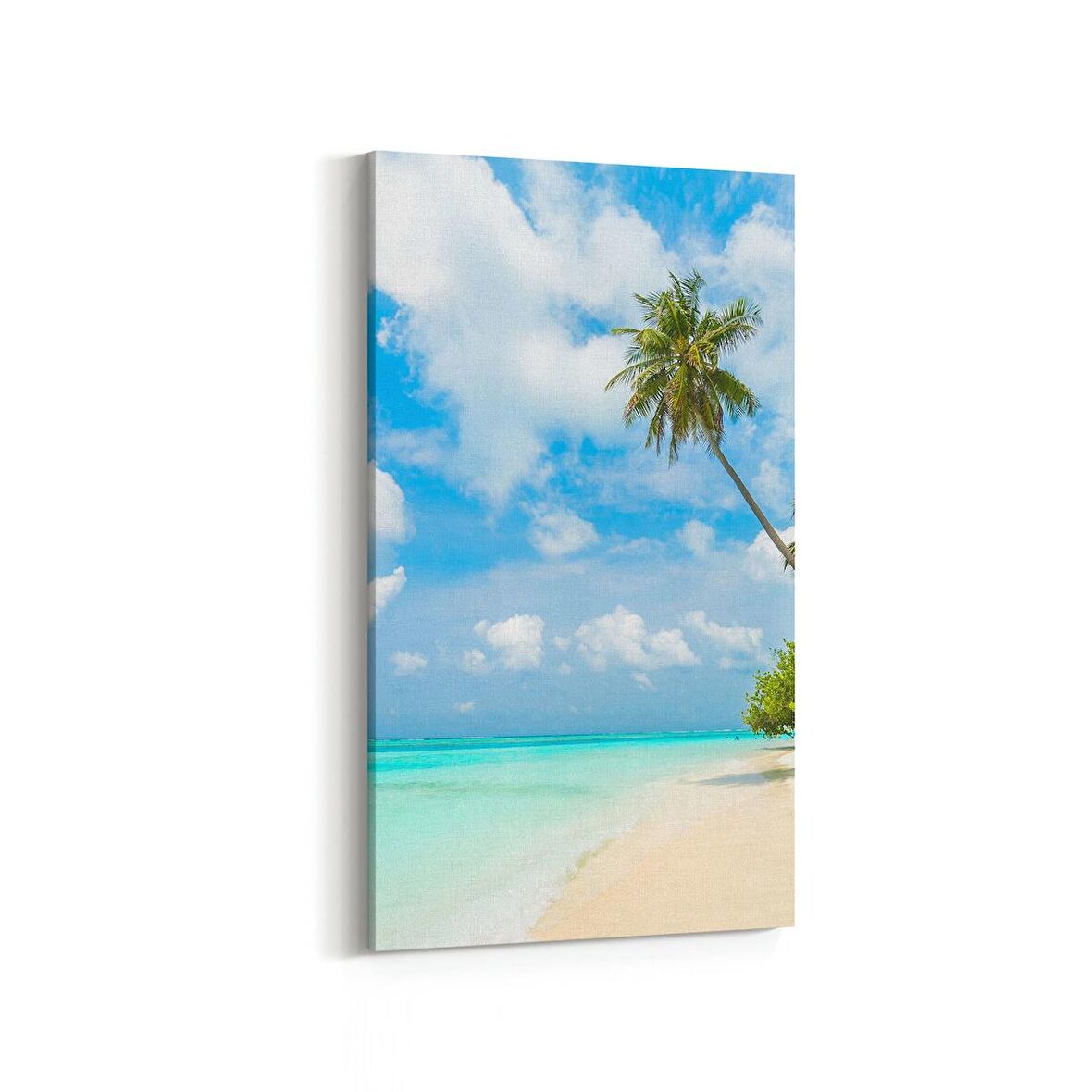 Olla 16520DD Kumsal / Sahil Görseli Dikey Dar Kanvas Tablo (Ölçü: 40X80)