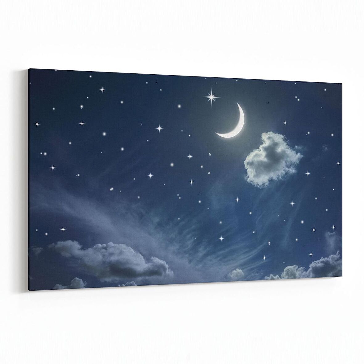 Olla 14711Y Gece Gökyüzü Görseli Yatay Kanvas Tablo (Ölçü: 150X100)