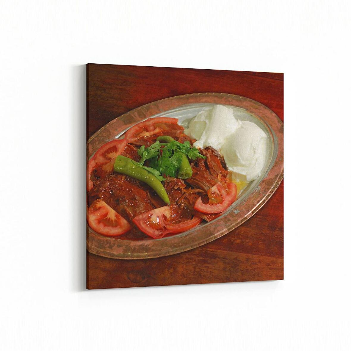 Olla 14966K Gıda Görseli Kare Kanvas Tablo (Ölçü: 100X100)