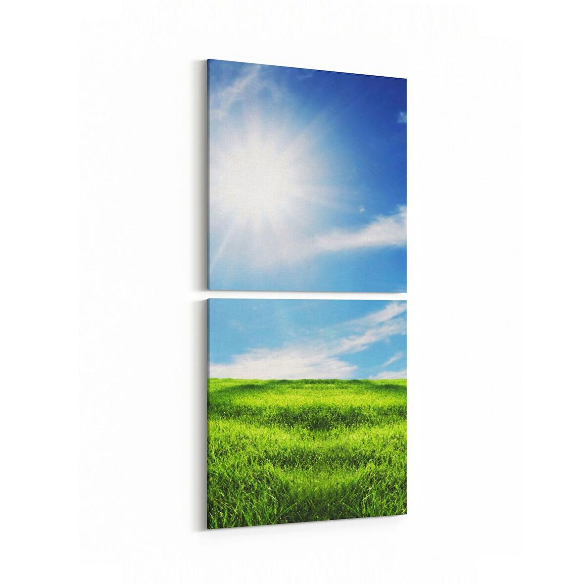 Olla 14626K2D Doğa / Manzara Görseli Kare 2'li Dikey Kanvas Tablo (Ölçü: 30X65)