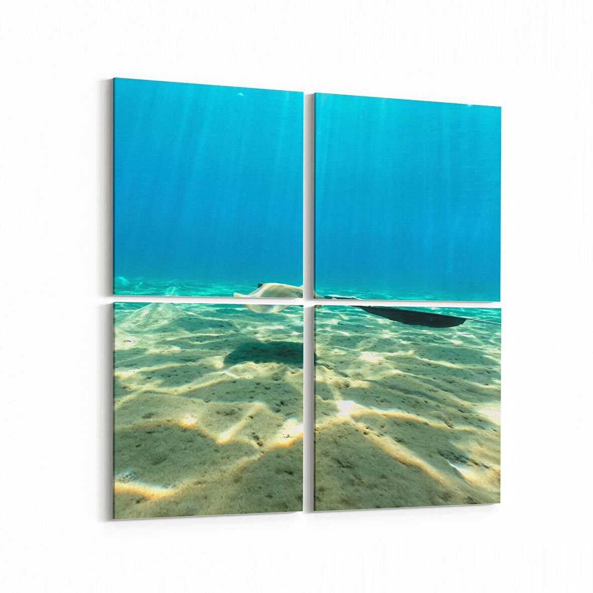 Olla 12922K4 Deniz / Okyanus Görseli Kare 4'lü Kanvas Tablo (Ölçü: 145X145)
