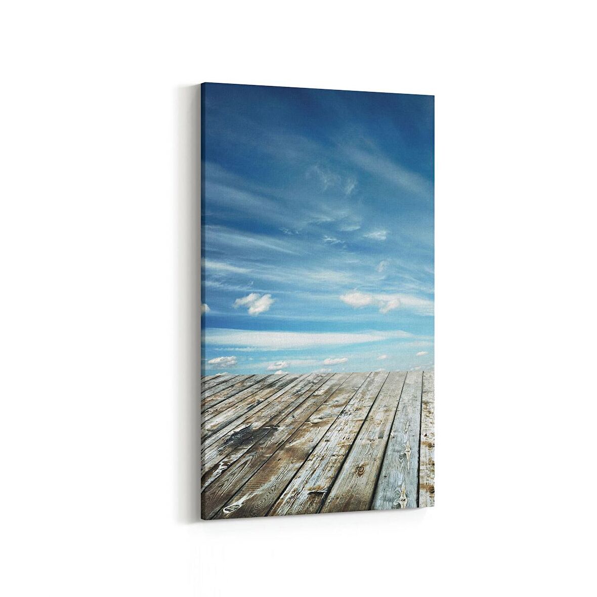 Olla 16381DD Kumsal / Sahil Görseli Dikey Dar Kanvas Tablo (Ölçü: 40X80)