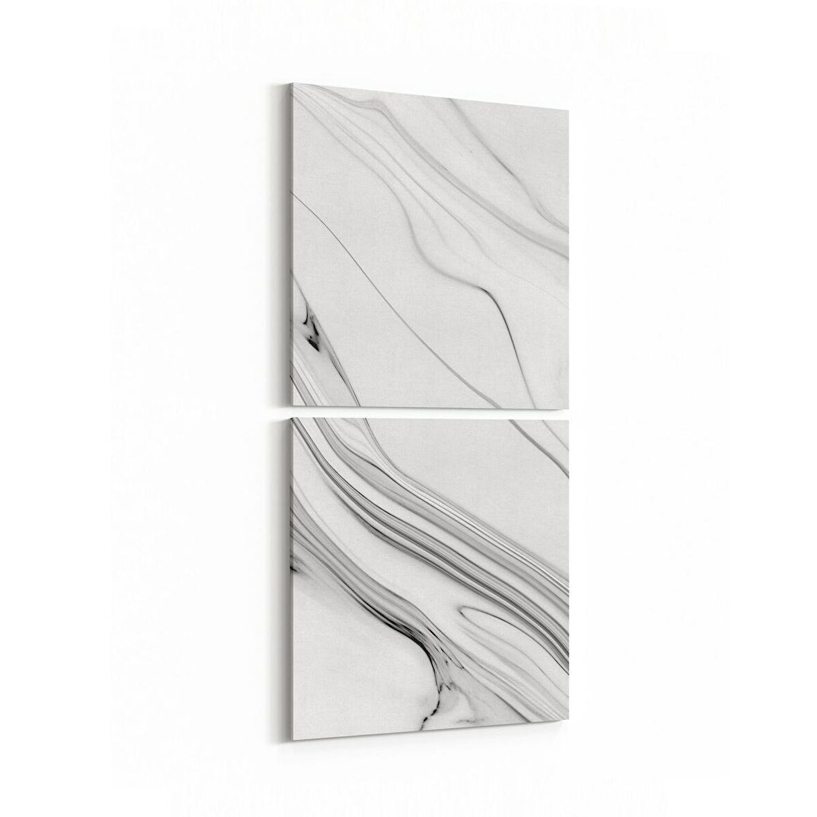 Olla 16686K2D Mermer Desen Görsel Kare 2'li Dikey Kanvas Tablo (Ölçü: 30X65)