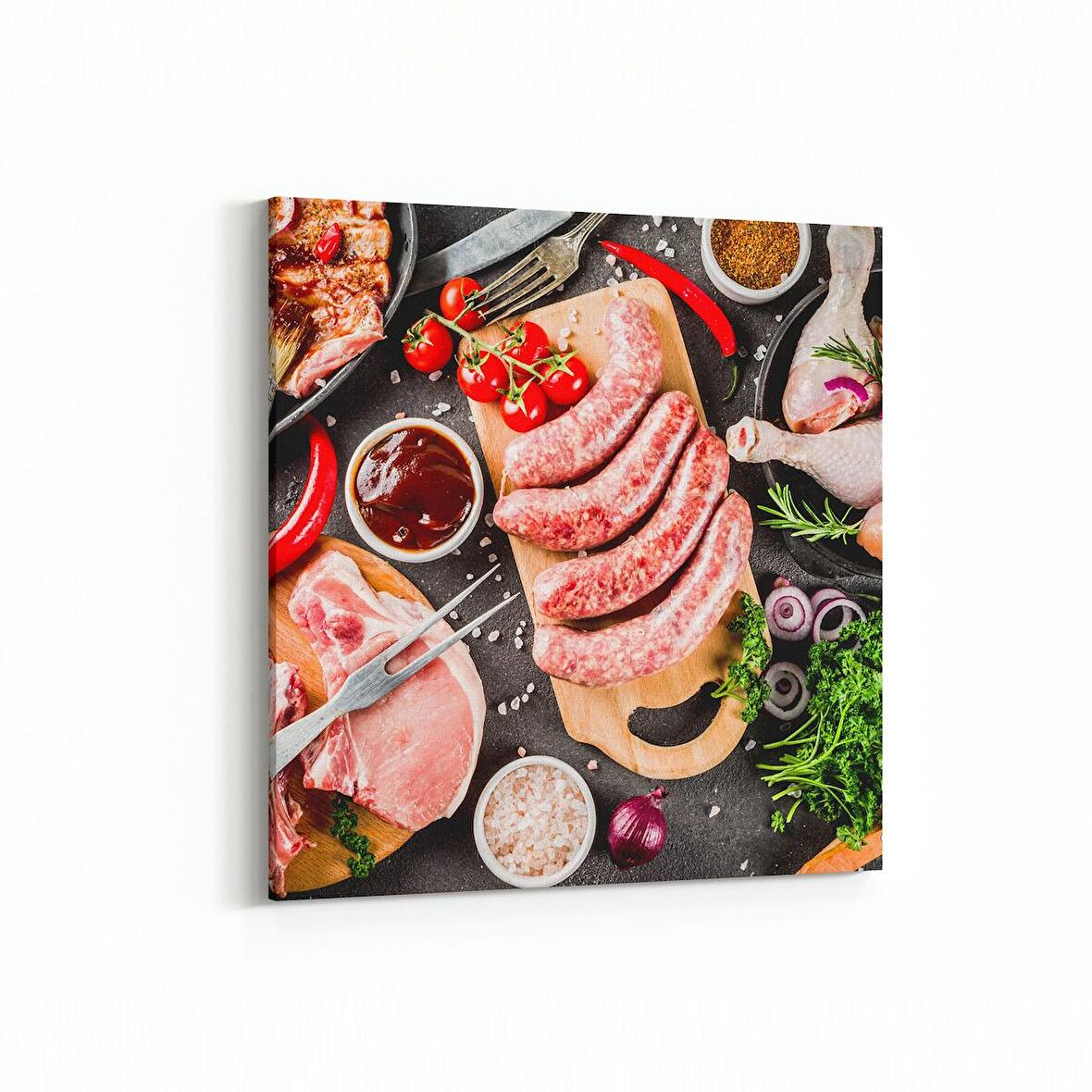 Olla 15056K Gıda Görseli Kare Kanvas Tablo (Ölçü: 30X30)