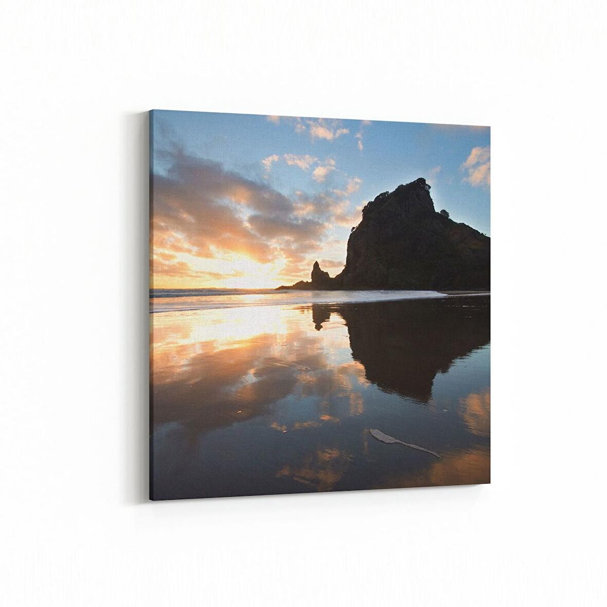 Olla 16070K Günbatımı Görseli Kare Kanvas Tablo (Ölçü: 25X25)