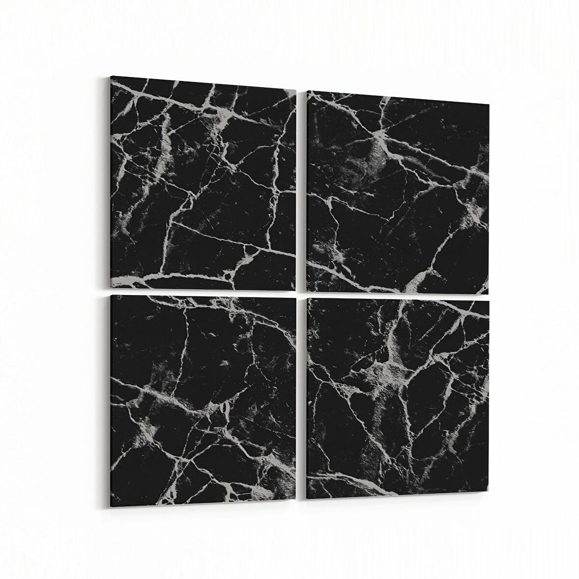 Olla 16662K4 Mermer Desen Görsel Kare 4'lü Kanvas Tablo (Ölçü: 145X145)