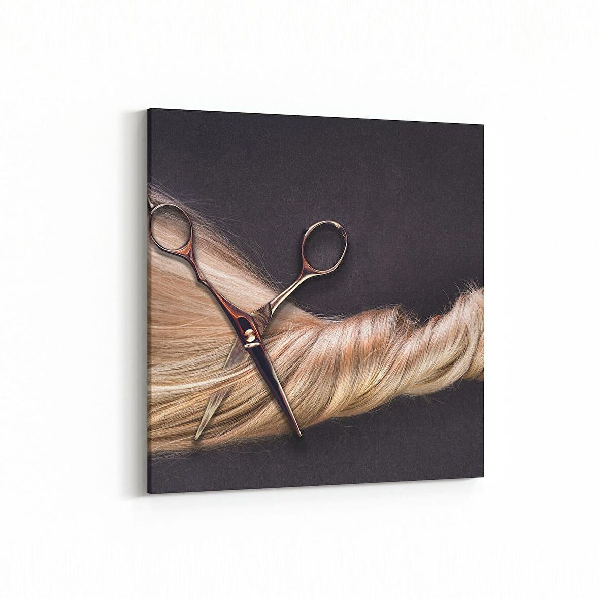 Olla 16330K Kuaför / Berber Görseli Kare Kanvas Tablo (Ölçü: 25X25)