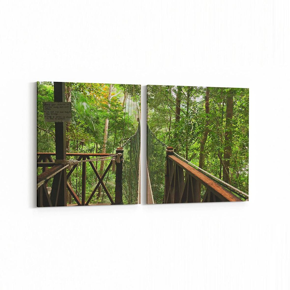 Olla 13669K2Y Doğa / Manzara Görseli Kare 2'li Yatay Kanvas Tablo (Ölçü: 145X70)