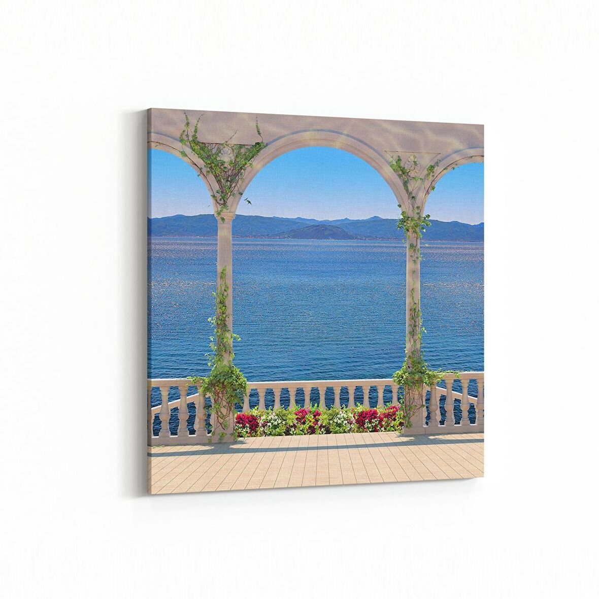 Olla 18182K Yapı Görseli Kare Kanvas Tablo (Ölçü: 25X25)