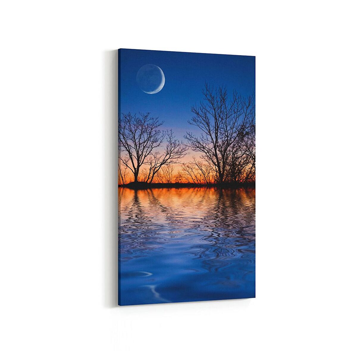 Olla 16126DD Günbatımı Görseli Dikey Dar Kanvas Tablo (Ölçü: 40X80)