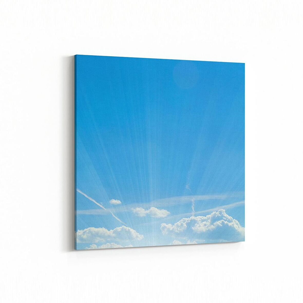 Olla 15591K Gökyüzü Bulut Görseli  Kare Kanvas Tablo (Ölçü: 30X30)