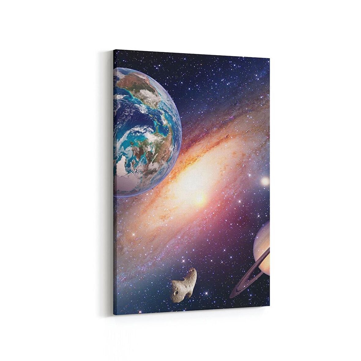 Olla 17660D Uzay Görseli Dikey Kanvas Tablo (Ölçü: 50X75)