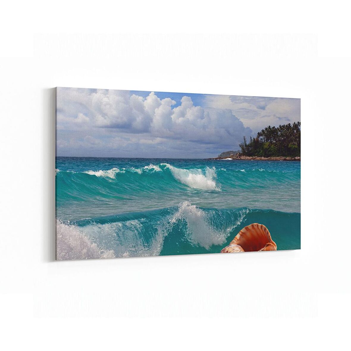 Olla 16585Y Kumsal / Sahil Görseli Yatay Kanvas Tablo (Ölçü: 70X50)