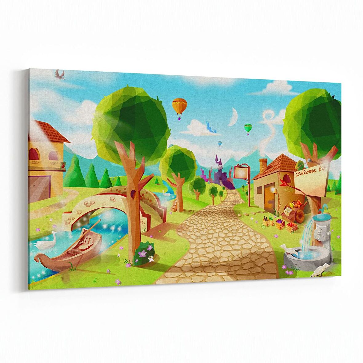 Olla 12766Y Çocuk Odası Görseli Yatay Kanvas Tablo (Ölçü: 45X30)