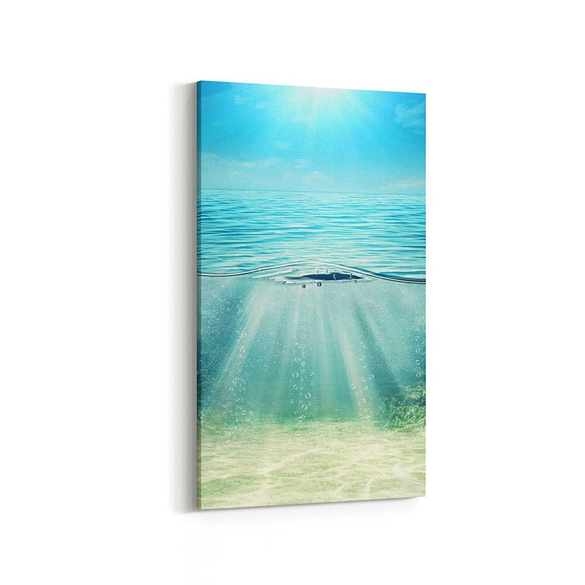 Olla 12938DD Deniz / Okyanus Görseli Dikey Dar Kanvas Tablo (Ölçü: 60X120)