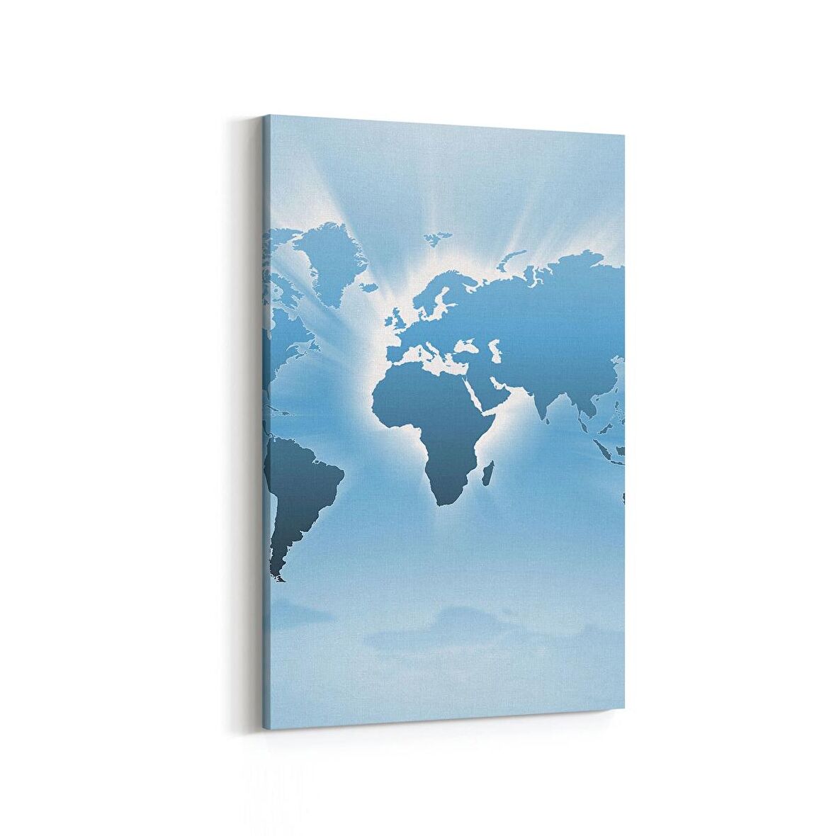 Olla 16146D Harita Görseli Dikey Kanvas Tablo (Ölçü: 60X90)