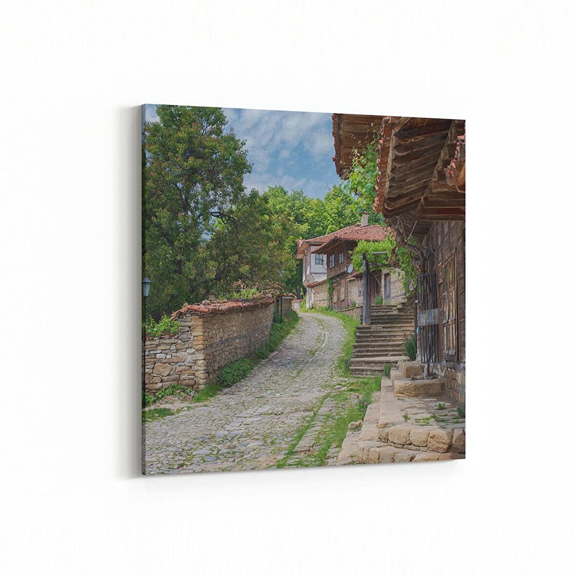 Olla 18649K4 Yapı Görseli Kare 4'lü Kanvas Tablo (Ölçü: 65X65)