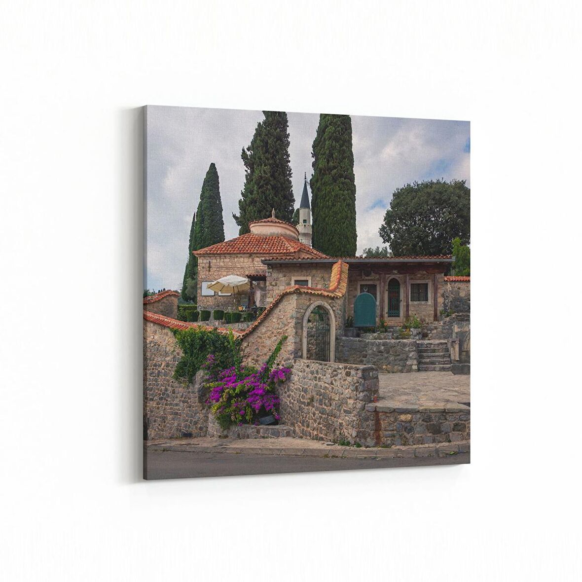 Olla 18049K4 Yapı Görseli Kare 4'lü Kanvas Tablo (Ölçü: 145X145)