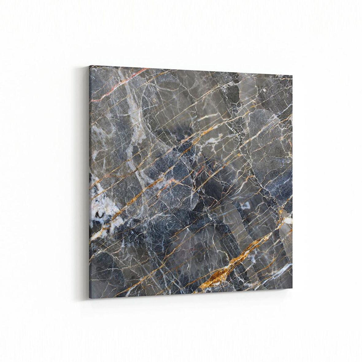 Olla 16704K Mermer Desen Görsel Kare Kanvas Tablo (Ölçü: 60X60)