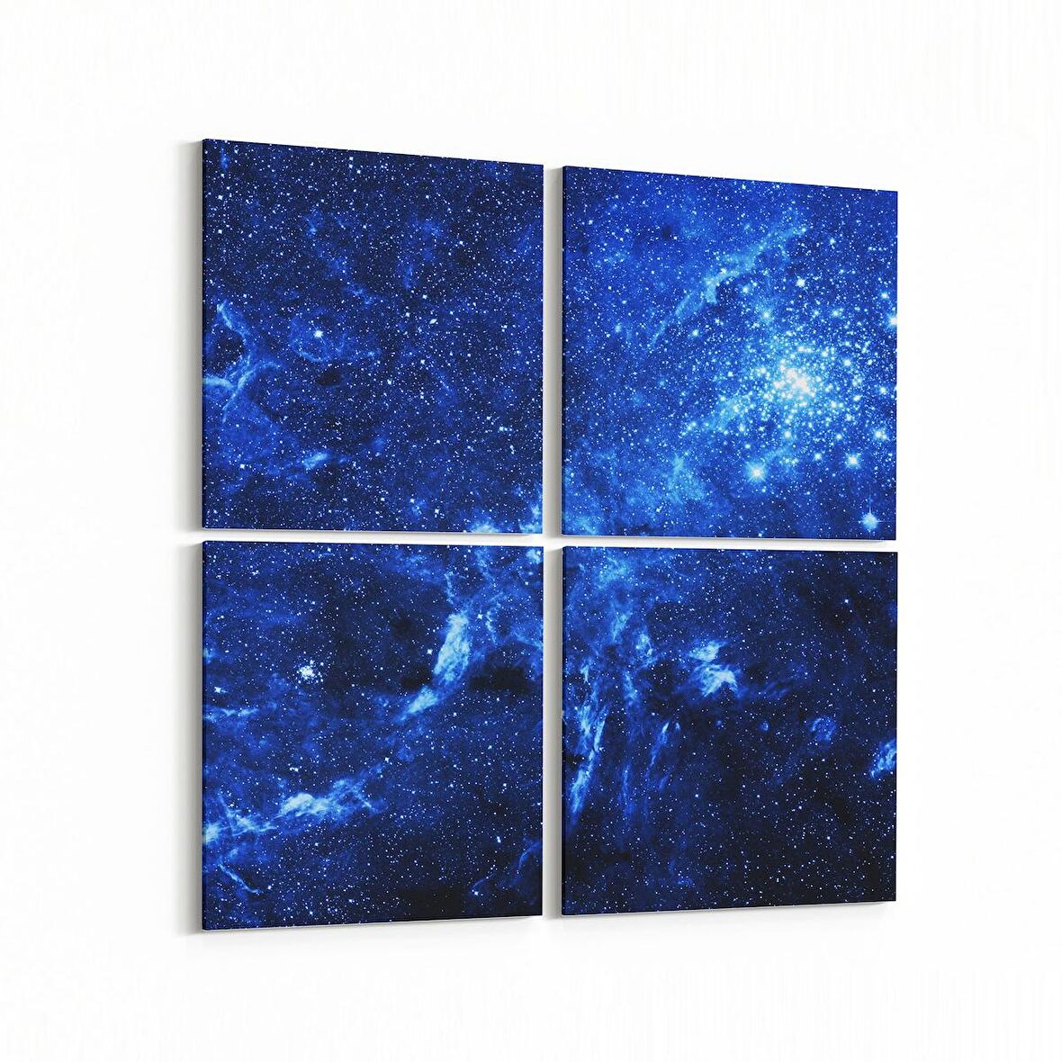 Olla 14692K4 Gece Gökyüzü Görseli Kare 4'lü Kanvas Tablo (Ölçü: 65X65)