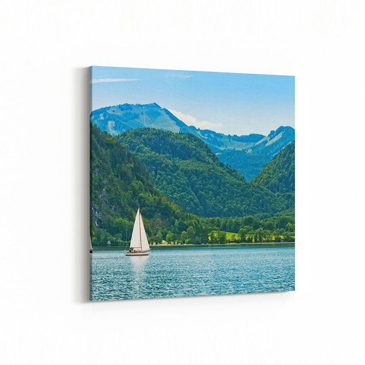 Olla 16567K Kumsal / Sahil Görseli Kare Kanvas Tablo (Ölçü: 25X25)