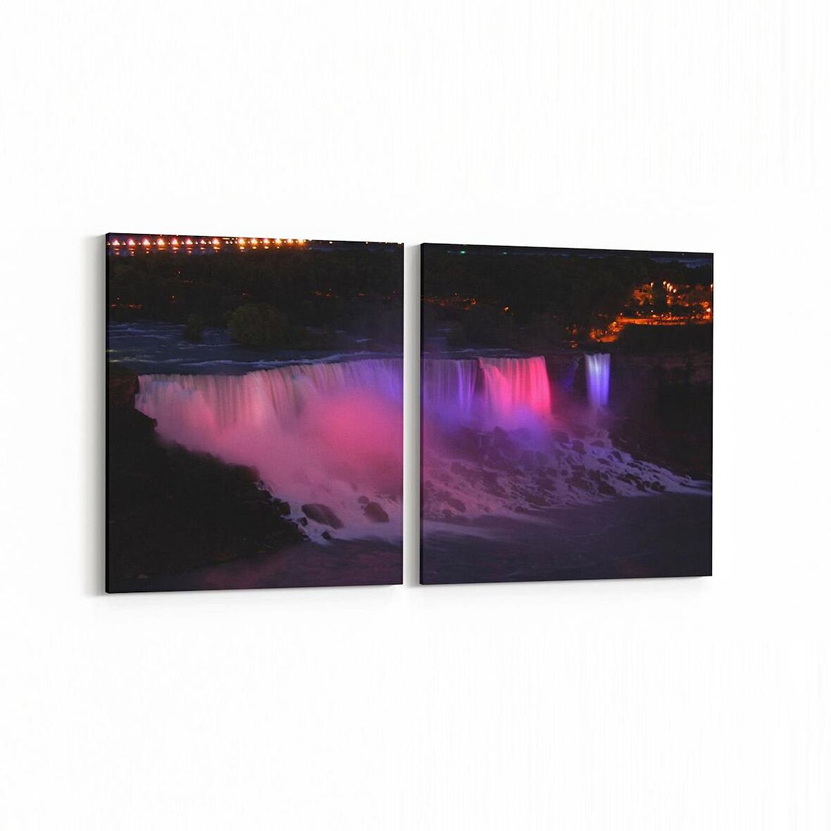 Olla 13545K2Y Doğa / Manzara Görseli Kare 2'li Yatay Kanvas Tablo (Ölçü: 145X70)