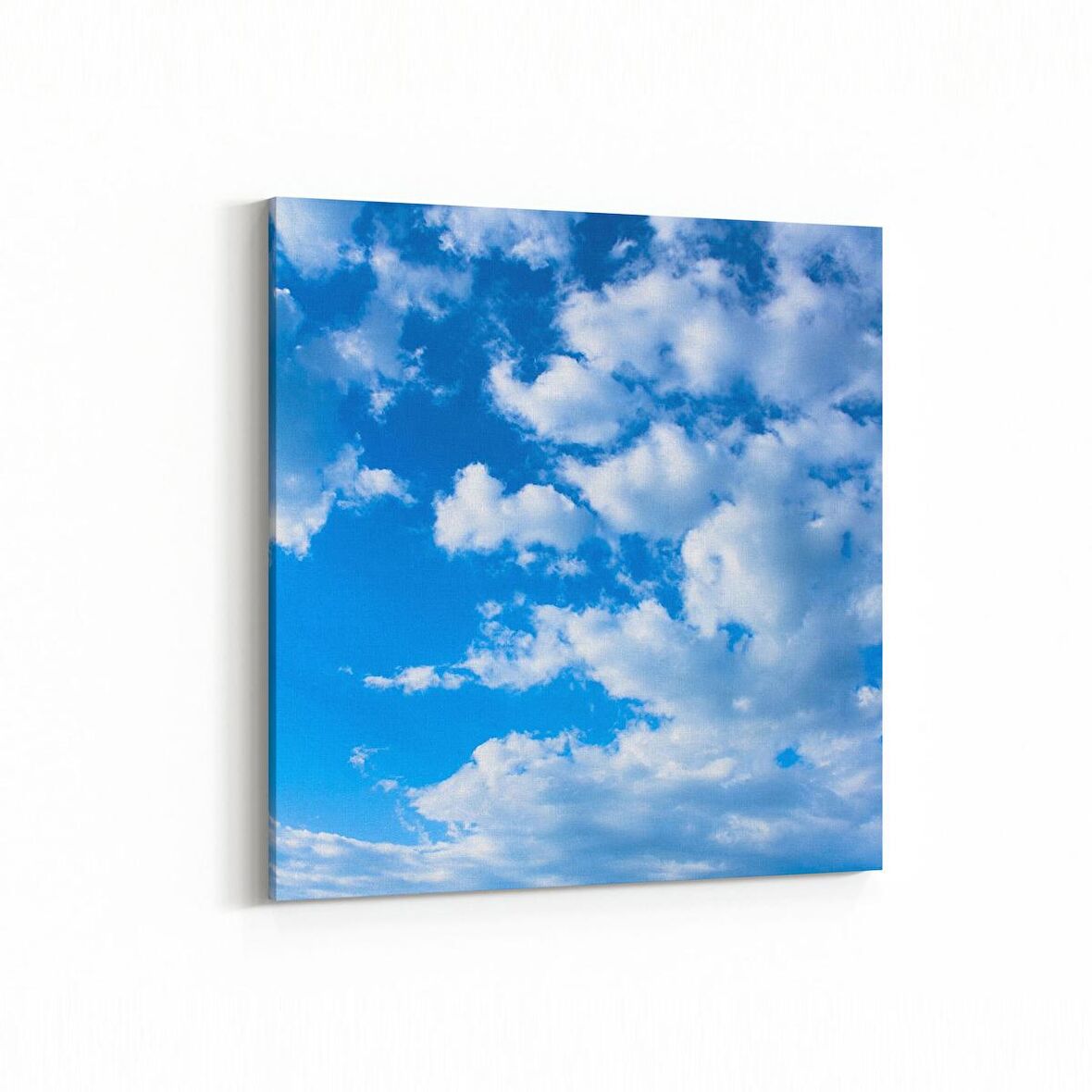 Olla 15702K Gökyüzü Bulut Görseli  Kare Kanvas Tablo (Ölçü: 30X30)