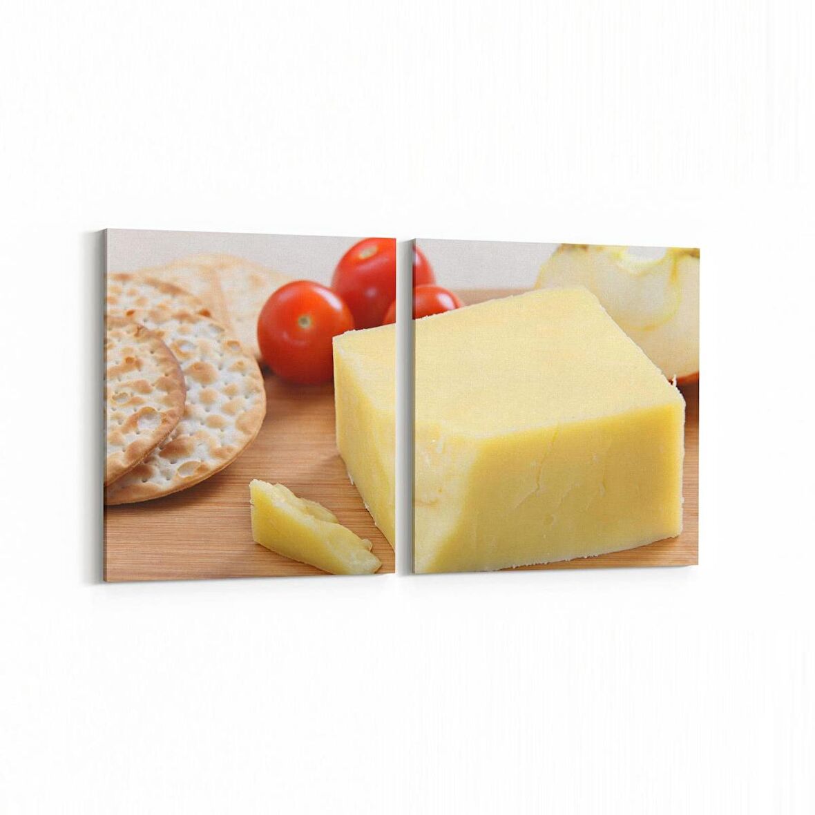 Olla 15009K2Y Gıda Görseli Kare 2'li Yatay Kanvas Tablo (Ölçü: 105X50)