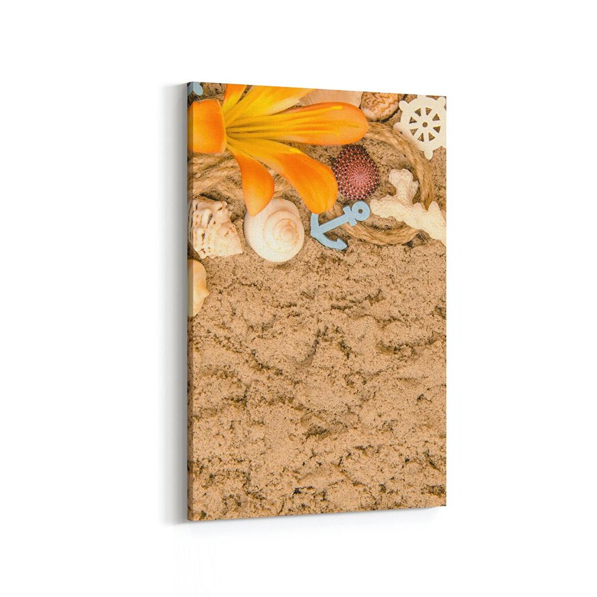 Olla 16554D Kumsal / Sahil Görseli Dikey Kanvas Tablo (Ölçü: 100X150)