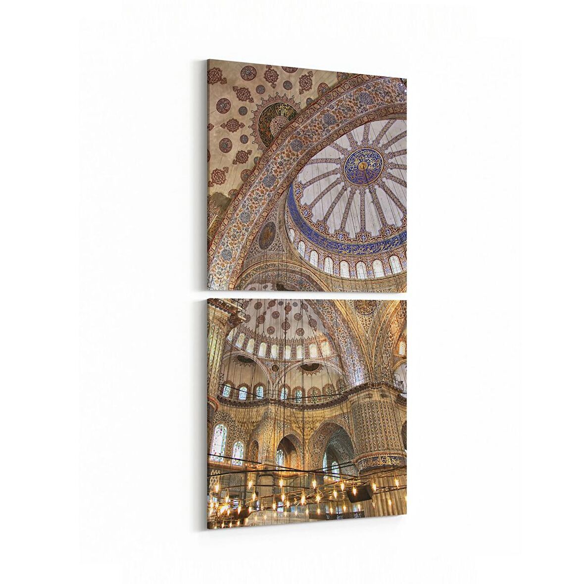 Olla 17969KD Yapı Görseli Kare 2'li Dikey Kanvas Tablo (Ölçü: 30X65)