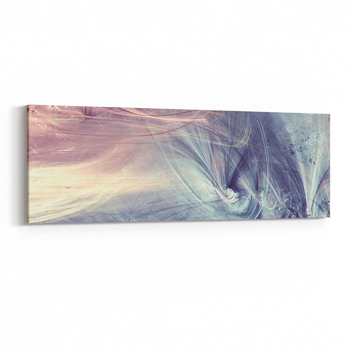 Olla 10362YI Abstract Görsel Yatay İnce Kanvas Tablo (Ölçü: 90X30)