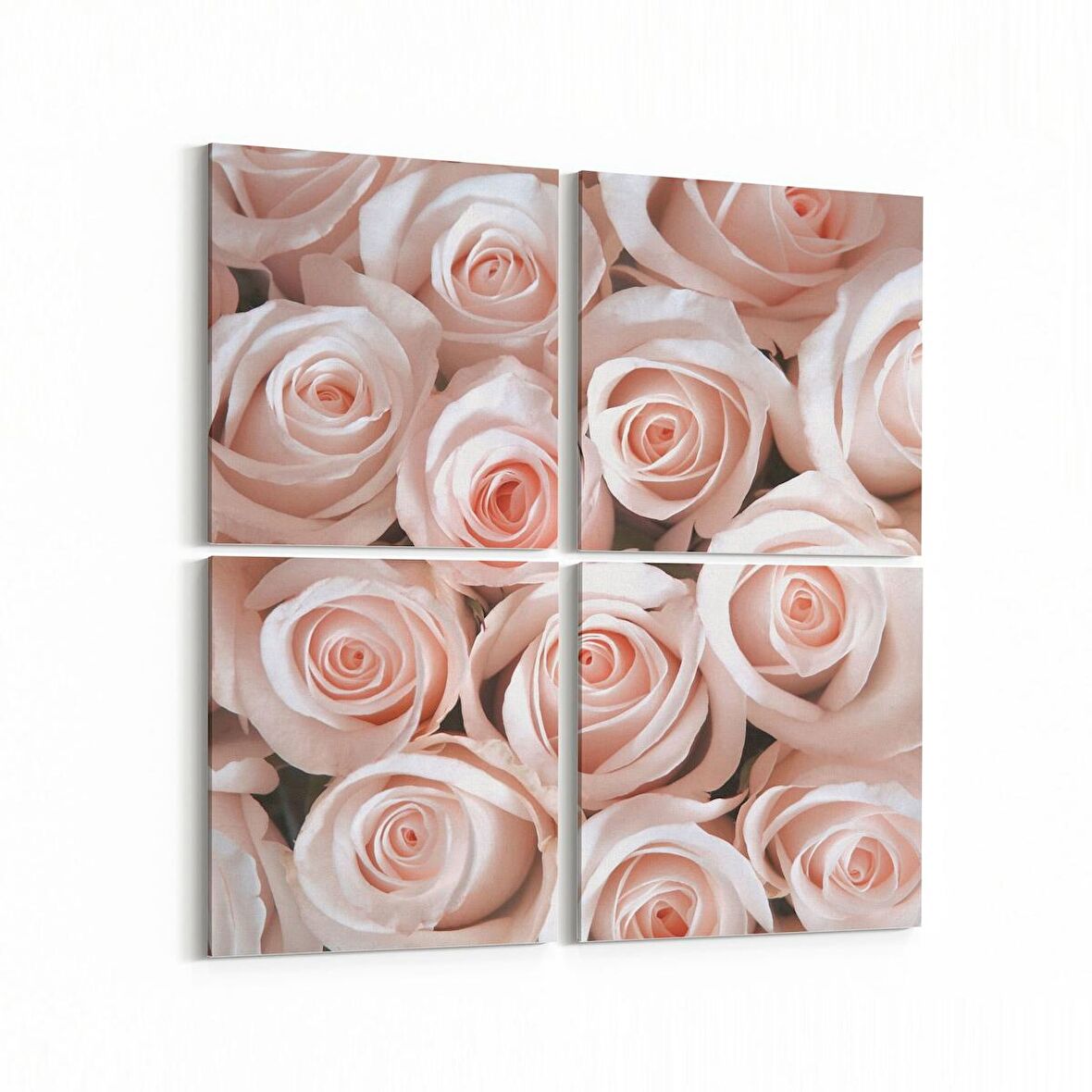 Olla 11620K4 Çiçek Görseli Kare 4'lü Kanvas Tablo (Ölçü: 125X125)