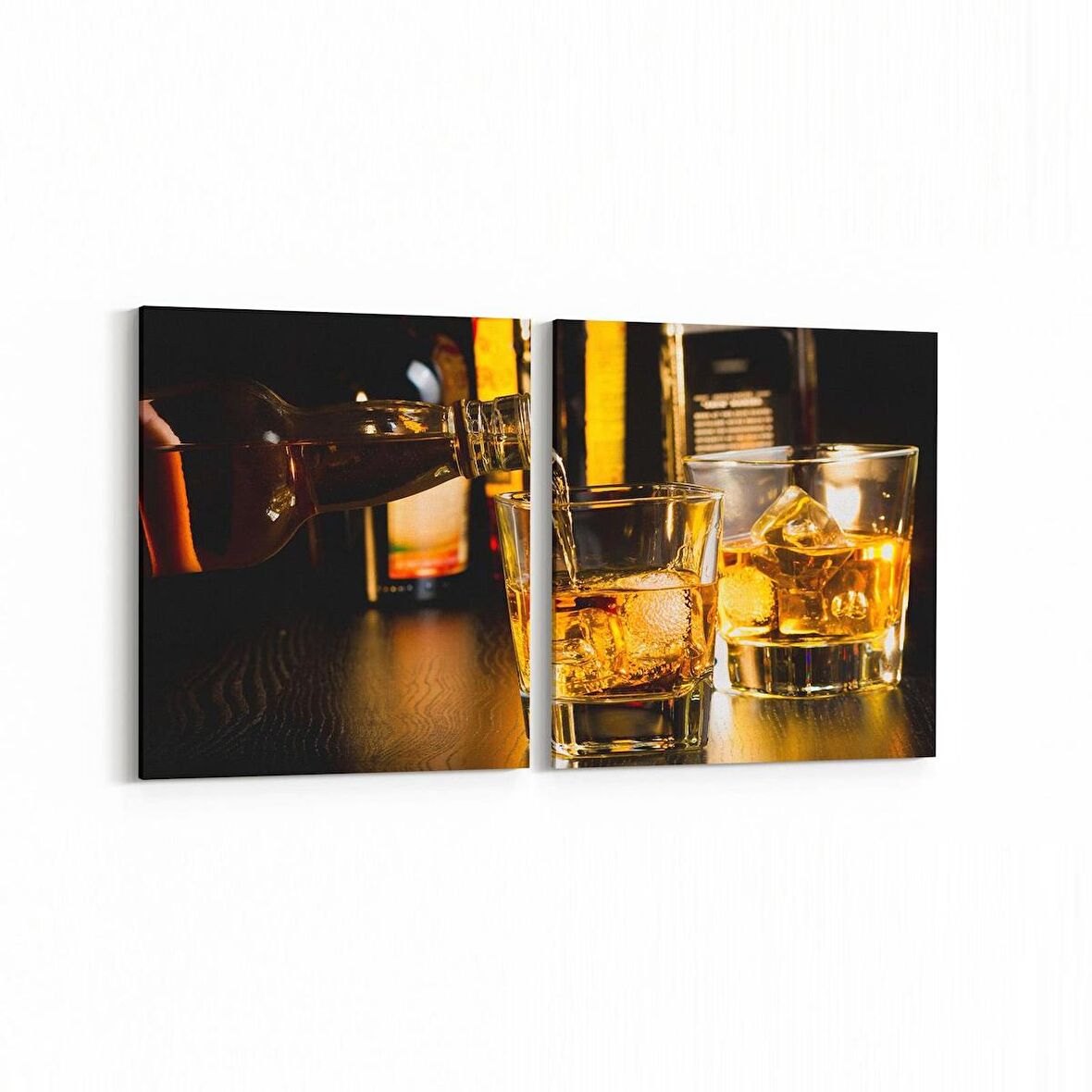 Olla 15111K2Y Gıda Görseli Kare 2'li Yatay Kanvas Tablo (Ölçü: 65X30)