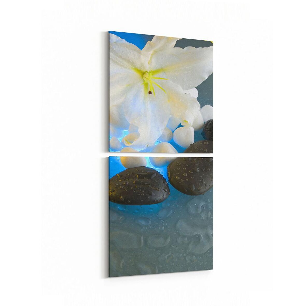 Olla 17091K2D Spa / Masaj Görseli Kare 2'li Dikey Kanvas Tablo (Ölçü: 30X65)