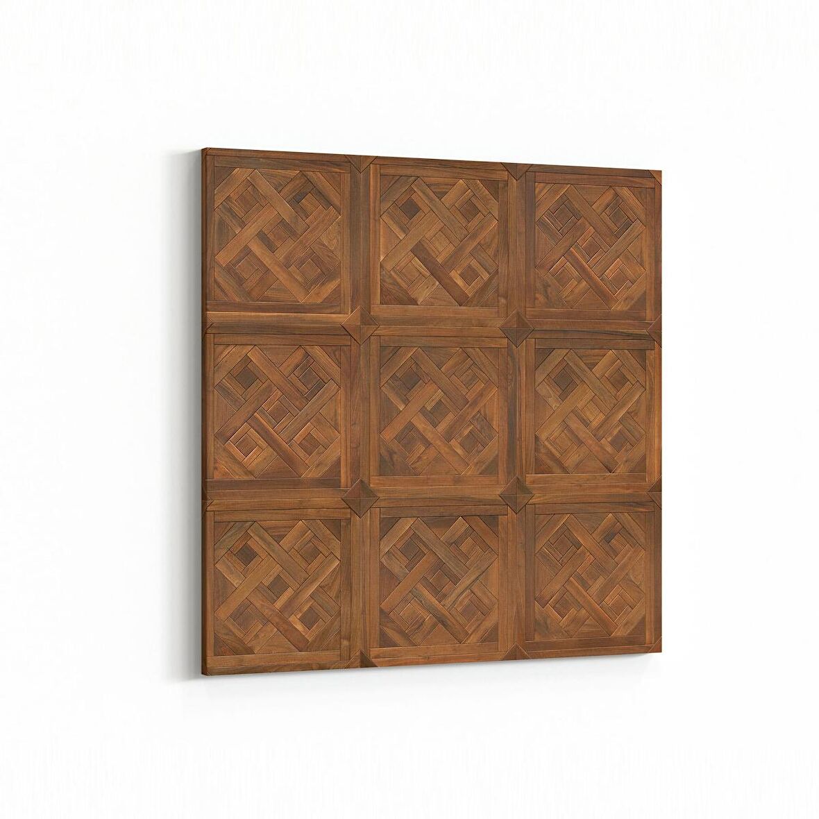 Olla 11984K Ahşap Desen Görseli Kare Kanvas Tablo (Ölçü: 25X25)