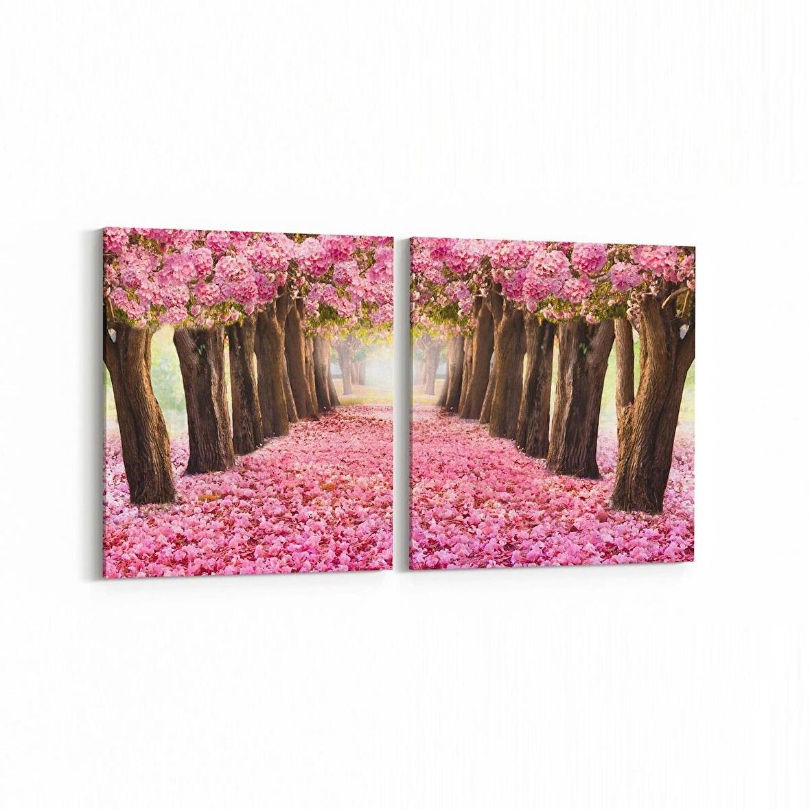 Olla 14370K2Y Doğa / Manzara Görseli Kare 2'li Yatay Kanvas Tablo (Ölçü: 145X70)