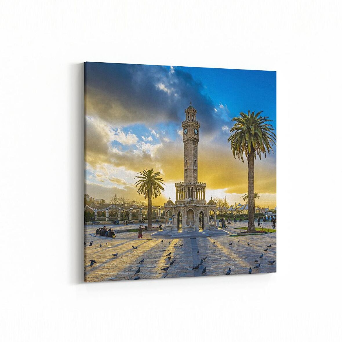 Olla 18789K Yapı Görseli Kare Kanvas Tablo (Ölçü: 25X25)